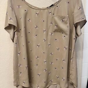 Torrid Taupe Moth Print Blouse